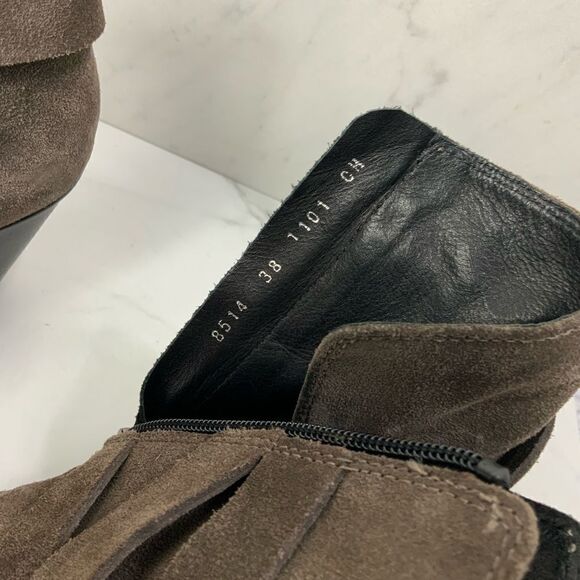 PONS QUINTANA Suede leather heel ankle boots - Picture 5 of 7